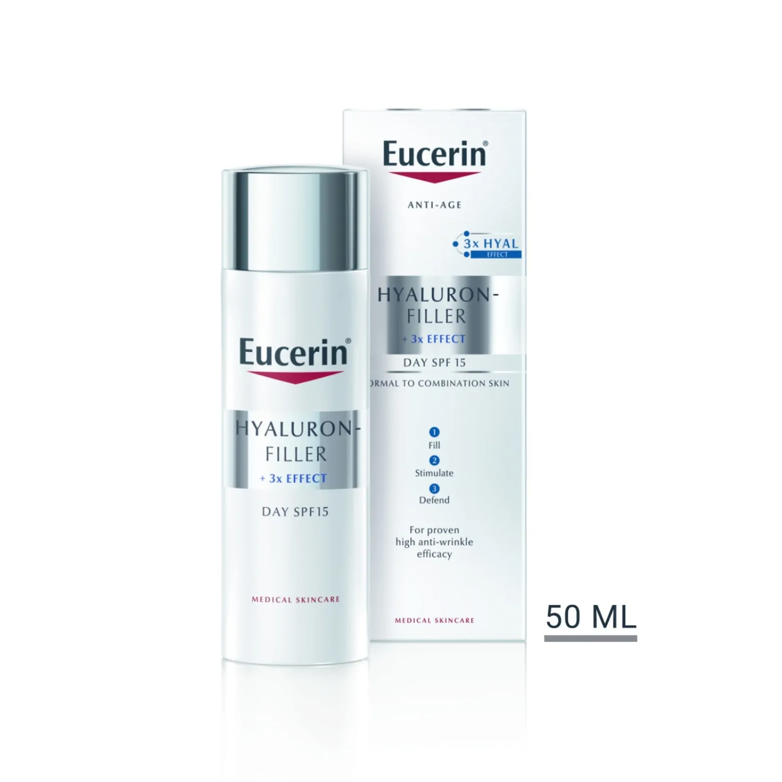 Eucerin Hyaluron-Filler 3x Effect Day Cream Normal Skin SPF15 50ml (1.69floz)