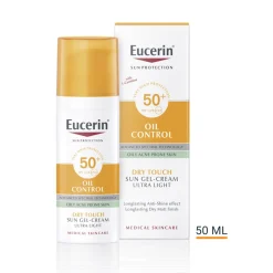 Eucerin Oil Control Sun Gel-Cream Dry Touch SPF50+ Sunscreen 50ml (1.69floz)