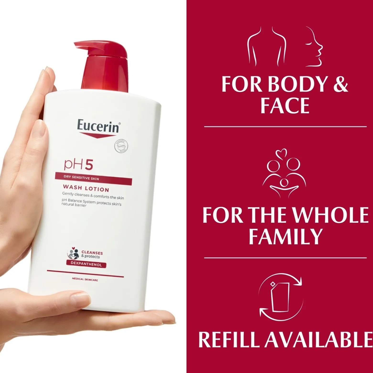 Eucerin pH5 Shower Washlotion 1L (33.81floz)