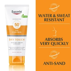 Eucerin Sun Oil Control Dry Touch Sun Gel-Cream SPF50+ Sunscreen 200ml (6.76floz)
