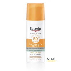 Eucerin Sun Oil Control Tinted Gel-Cream Dry Touch SPF50+ Medium Sunscreen 50ml (1.69floz)