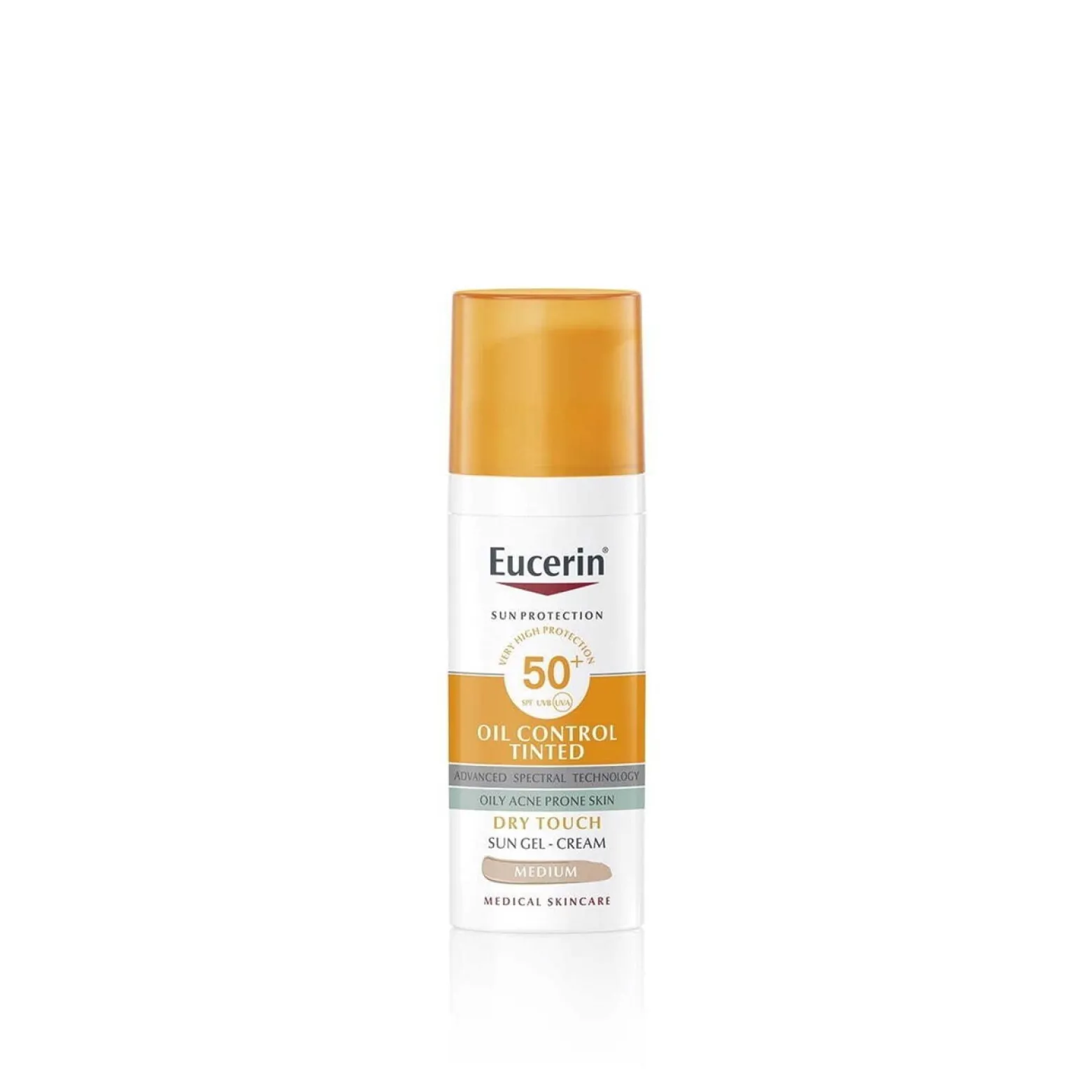 Eucerin Sun Oil Control Tinted Gel-Cream Dry Touch SPF50+ Medium Sunscreen 50ml (1.69floz)