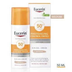 Eucerin Sun Photoaging Control Tinted Gel-Cream Sunscreen SPF50+ Medium 50ml (1.69floz)