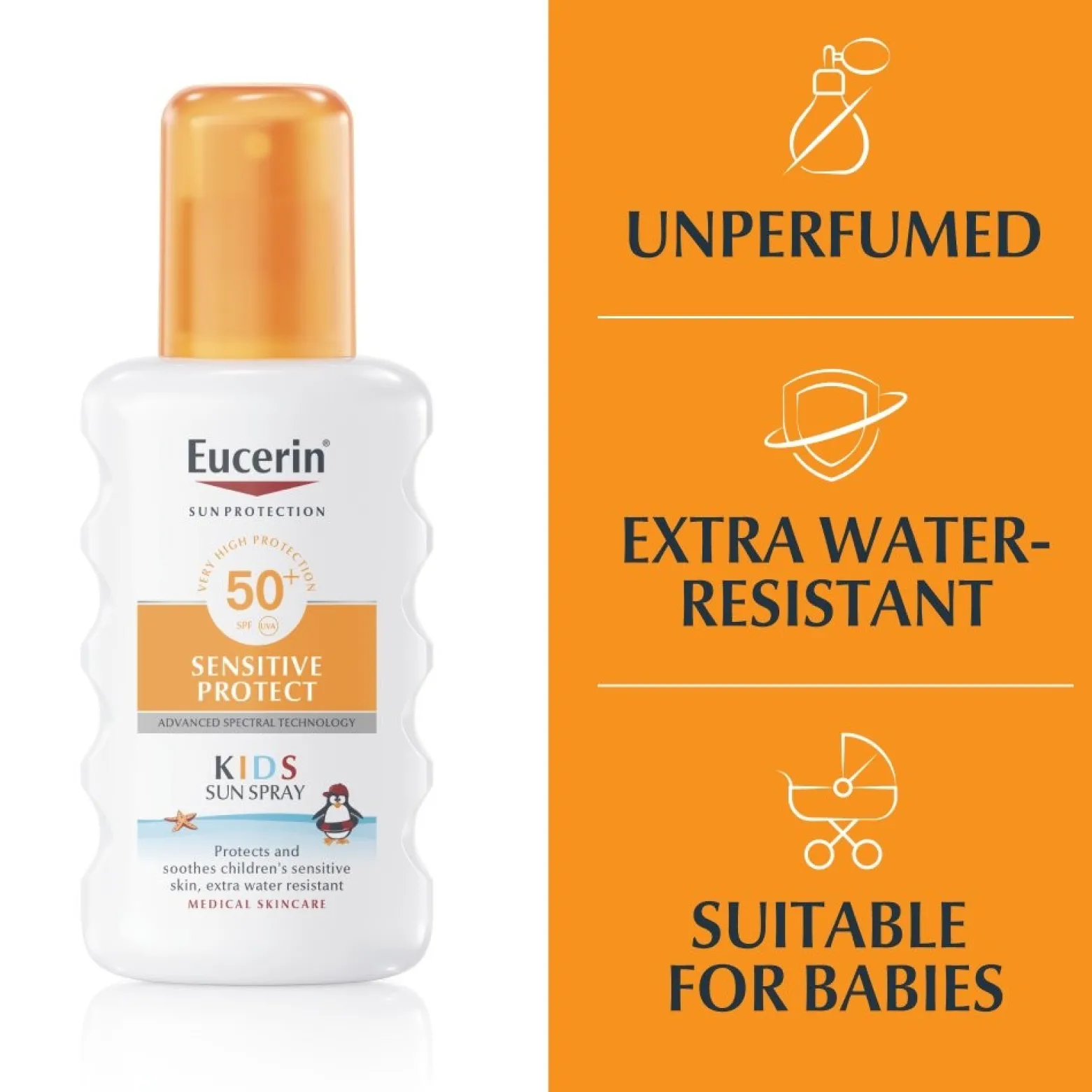 Eucerin Sun Sensitive Protect Kids Spray Sunscreen SPF50+ 200ml (6.76floz)