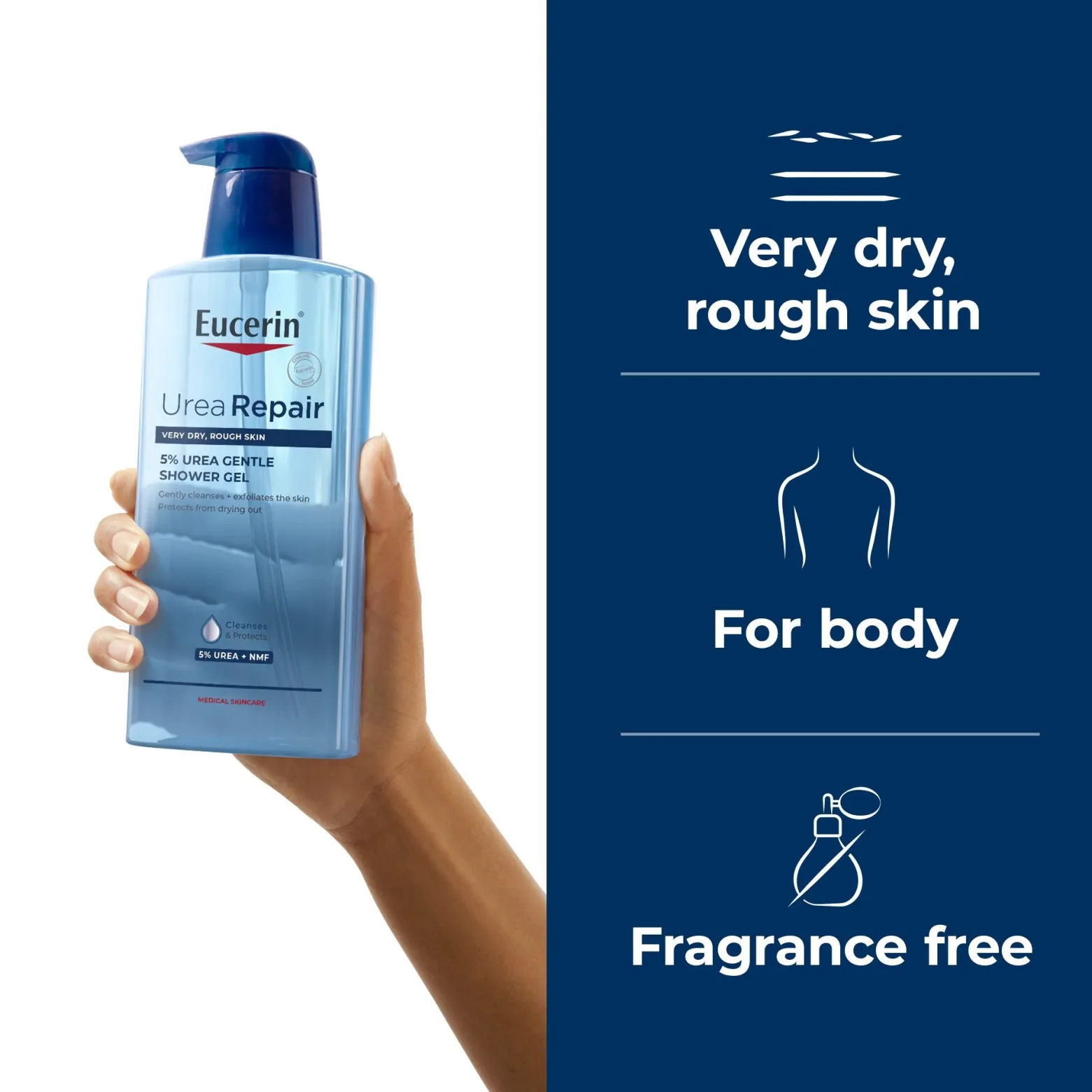 Eucerin UreaRepair 5% Urea Gentle Shower Gel 400ml (13.5floz)