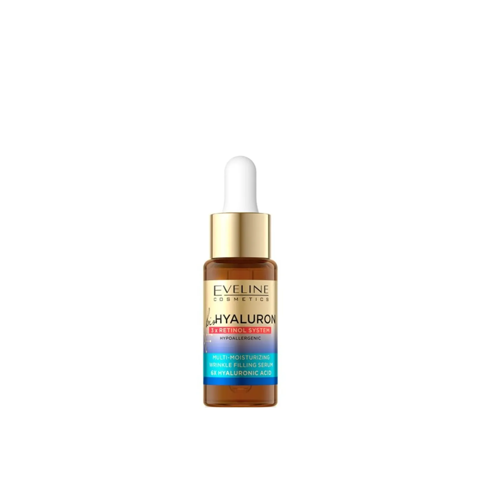 Eveline Cosmetics BioHyaluron 3x Retinol System Multi-Moisturizing Wrinkle Filling Serum 18ml (0.63floz)