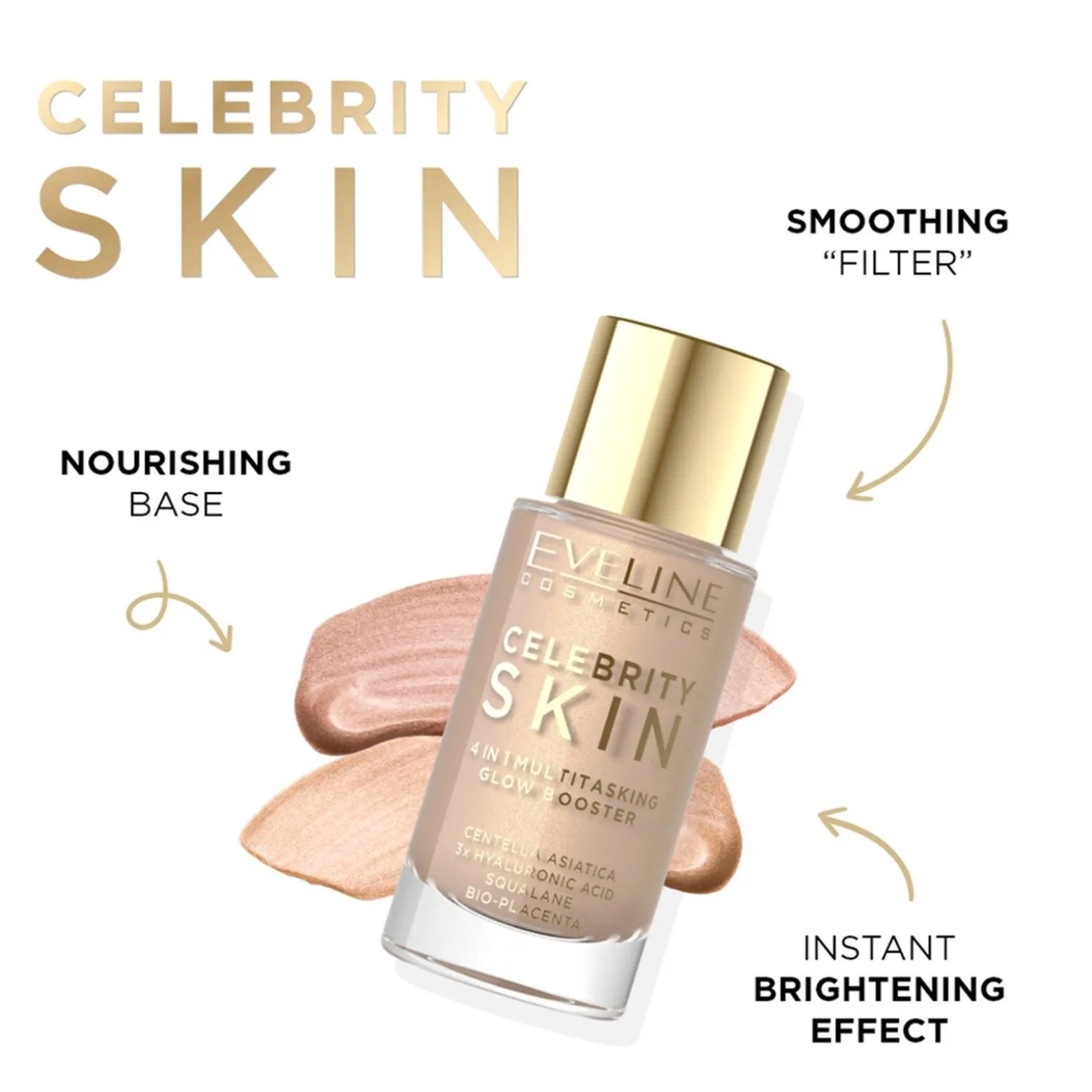 Eveline Cosmetics Celebrity Skin 4-in-1 Multitasking Glow Booster 02N Universal Tan 30ml (1.06floz)