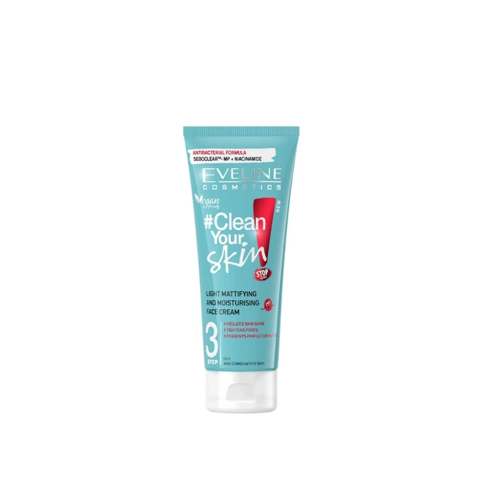 Eveline Cosmetics Clean Your Skin Light Mattifying and Moisturizing Face Cream 75ml (2.64floz)