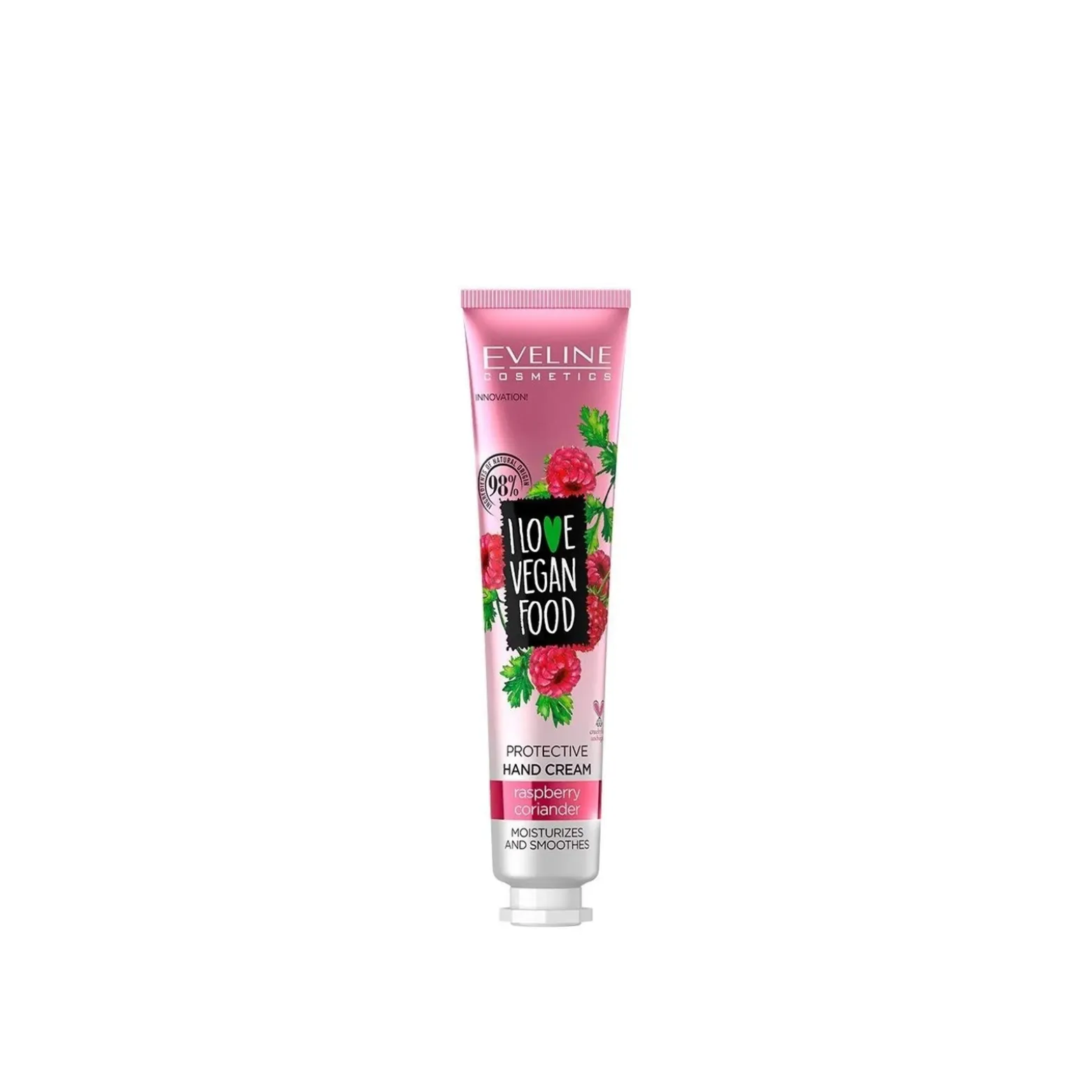 Eveline Cosmetics I Love Vegan Food Protective Hand Cream Raspberry & Coriander 50ml (1.76floz)