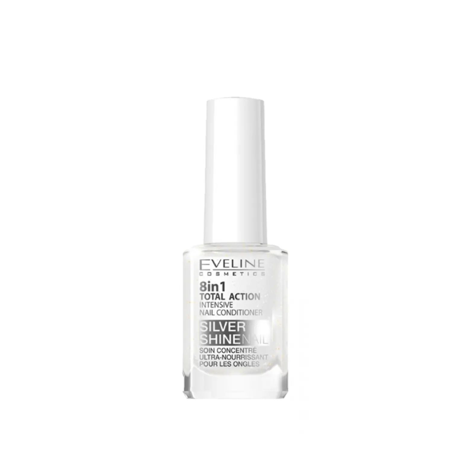 Eveline Cosmetics Nail Therapy 8-In-1 Total Action Silver Shine 12ml (0.42floz)