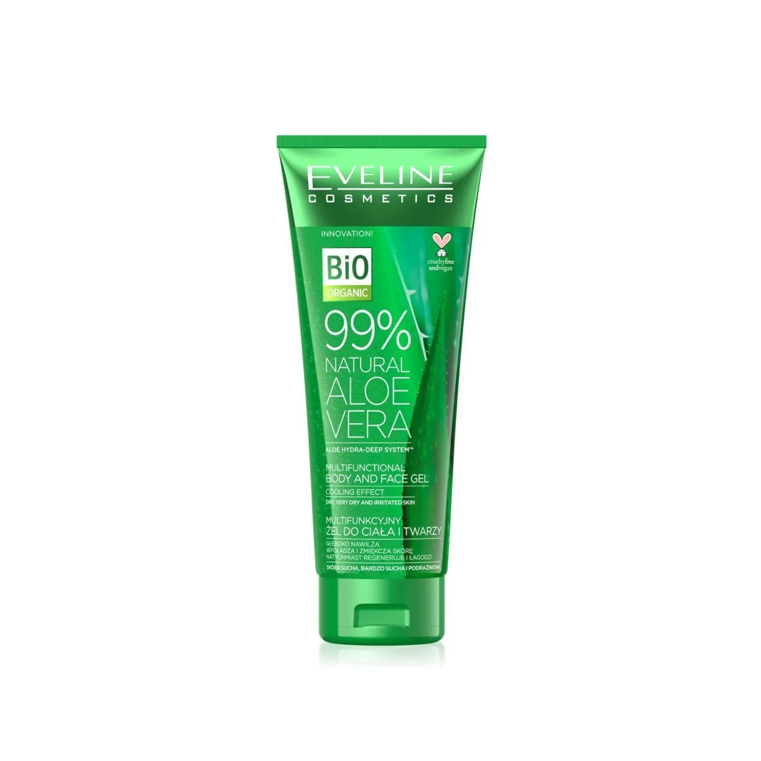 Eveline Cosmetics Natural Aloe Vera Multifunctional Body and Face Gel 250ml (8.8floz)