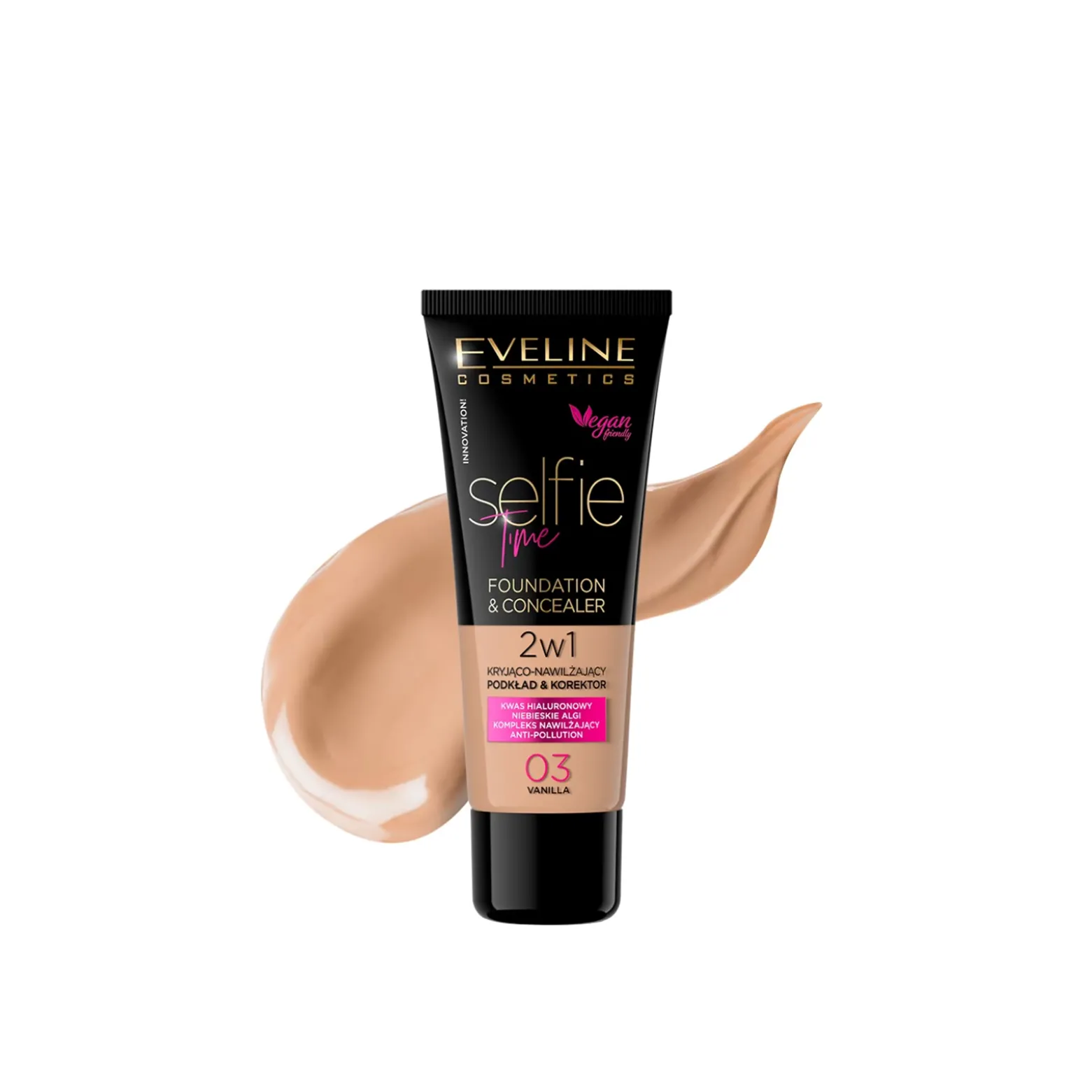 Eveline Cosmetics Selfie Time 2-In-1 Foundation & Concealer 03 Vanilla 30ml (1.06floz)