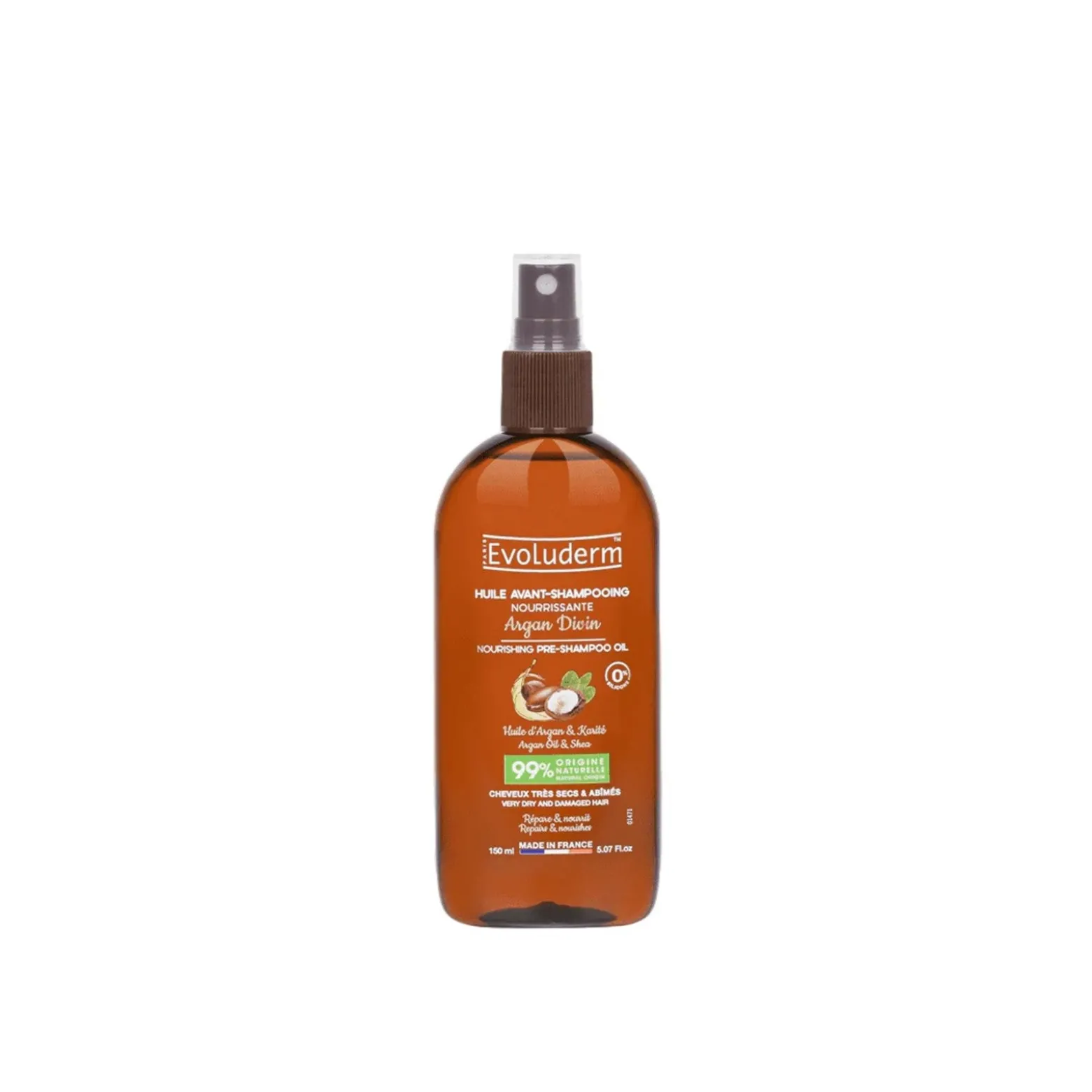 Evoluderm Argan Divin Nourishing Pre-Shampoo Oil 150ml (5.07floz)