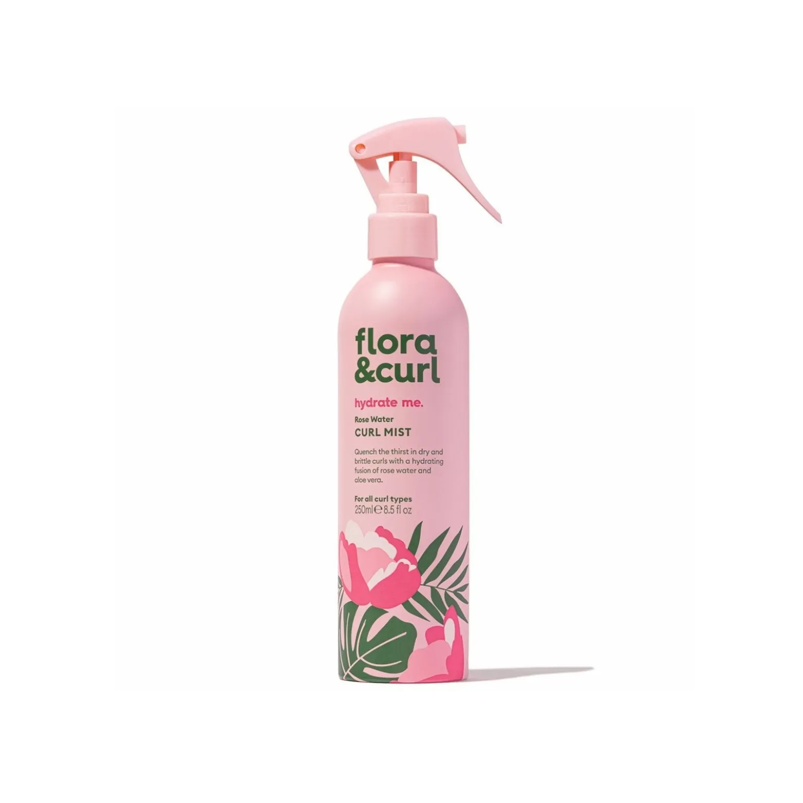 Flora & Curl hydrate me. Rose Water Curl Mist 250ml (8.5floz)