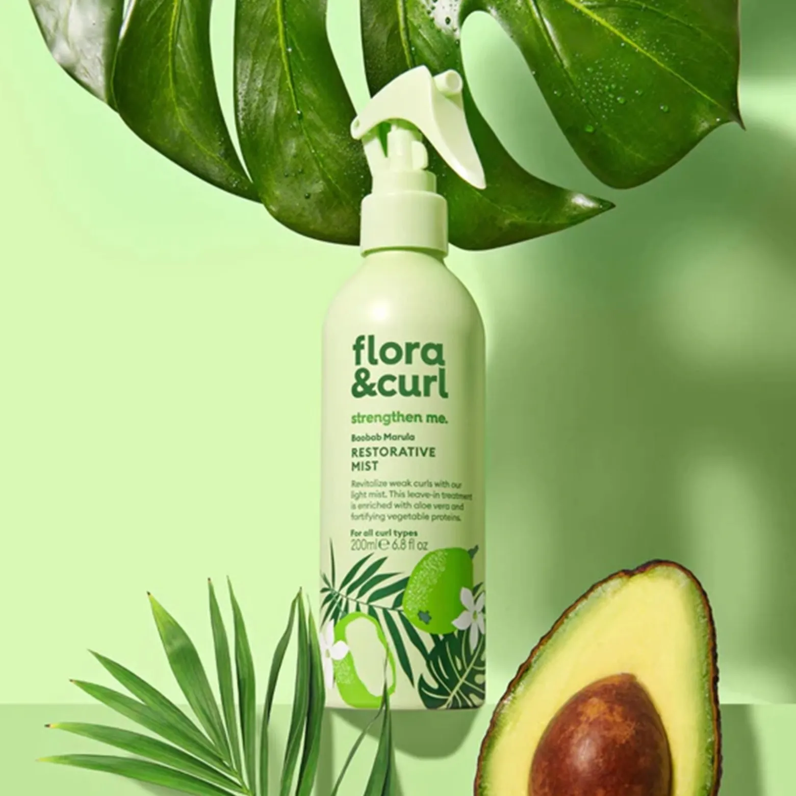 Flora & Curl strengthen me. Baobab Marula Restorative Mist 200ml (6.8floz)