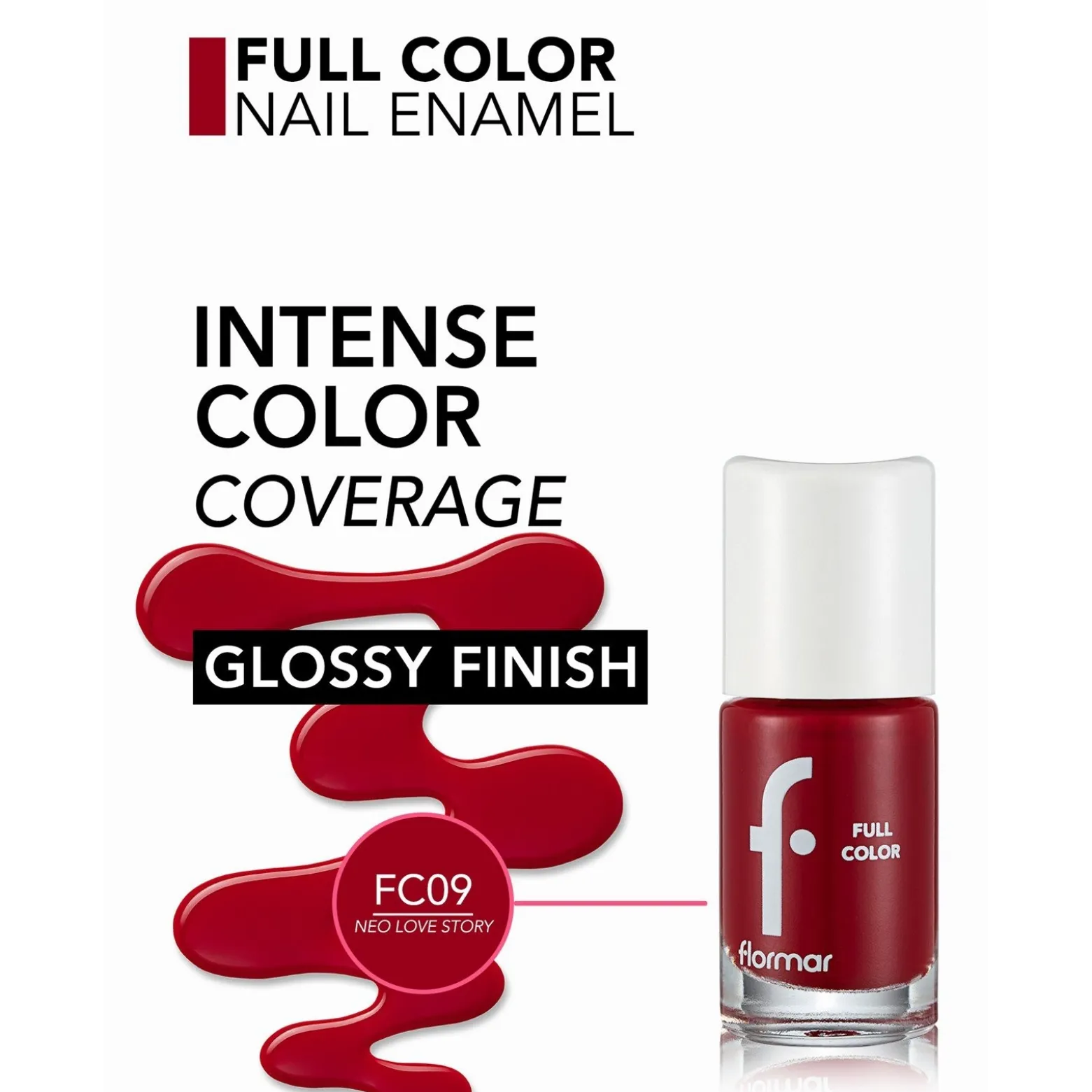 Flormar Full Color Nail Enamel 09 Neo Love Story 8ml (0.27floz)