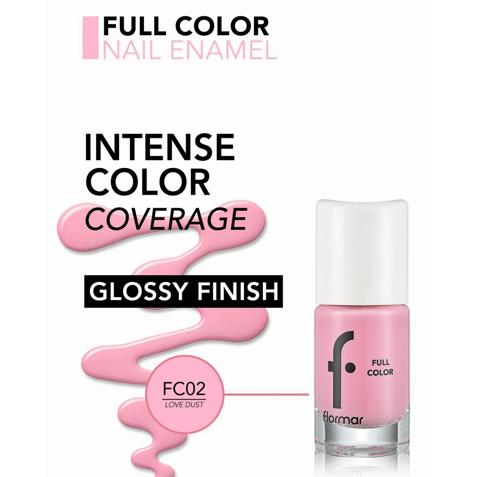 Flormar Full Color Nail Enamel 02 Love Dust 8ml (0.27floz)