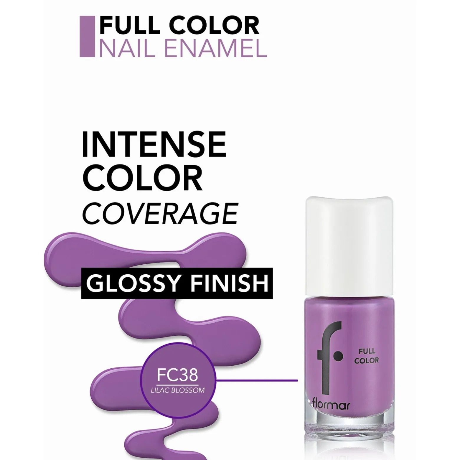 Flormar Full Color Nail Enamel 38 Lilac Blossom 8ml (0.27floz)