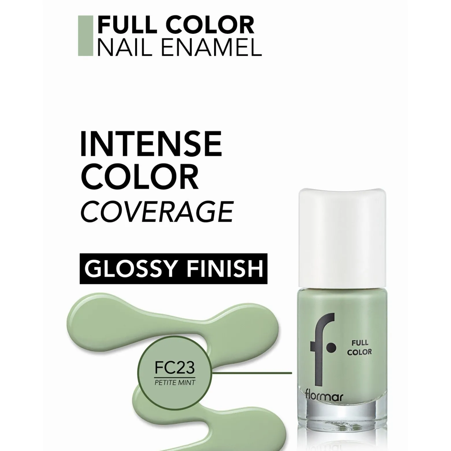 Flormar Full Color Nail Enamel 23 Petite Mint 8ml (0.27floz)
