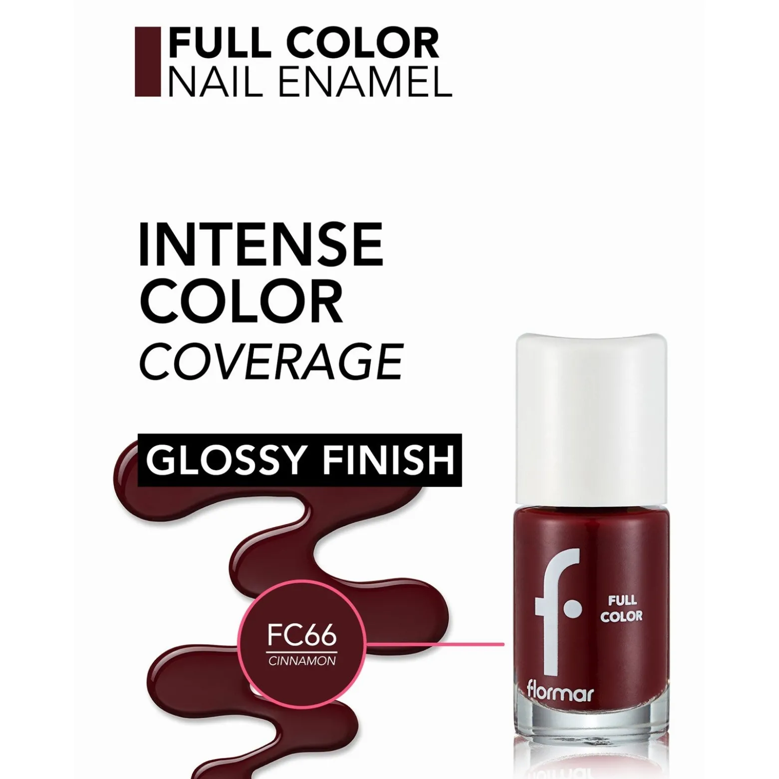 Flormar Full Color Nail Enamel 66 Cinnamon 8ml (0.27floz)