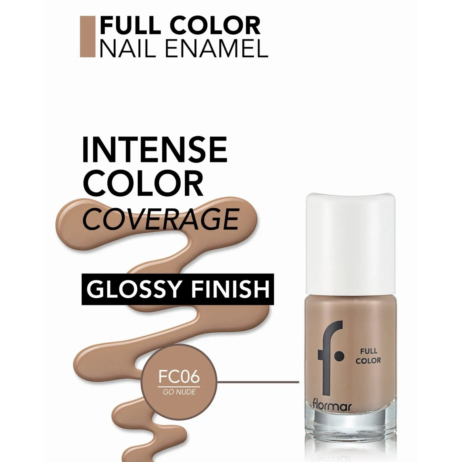 Flormar Full Color Nail Enamel 06 Go Nude 8ml (0.27floz)