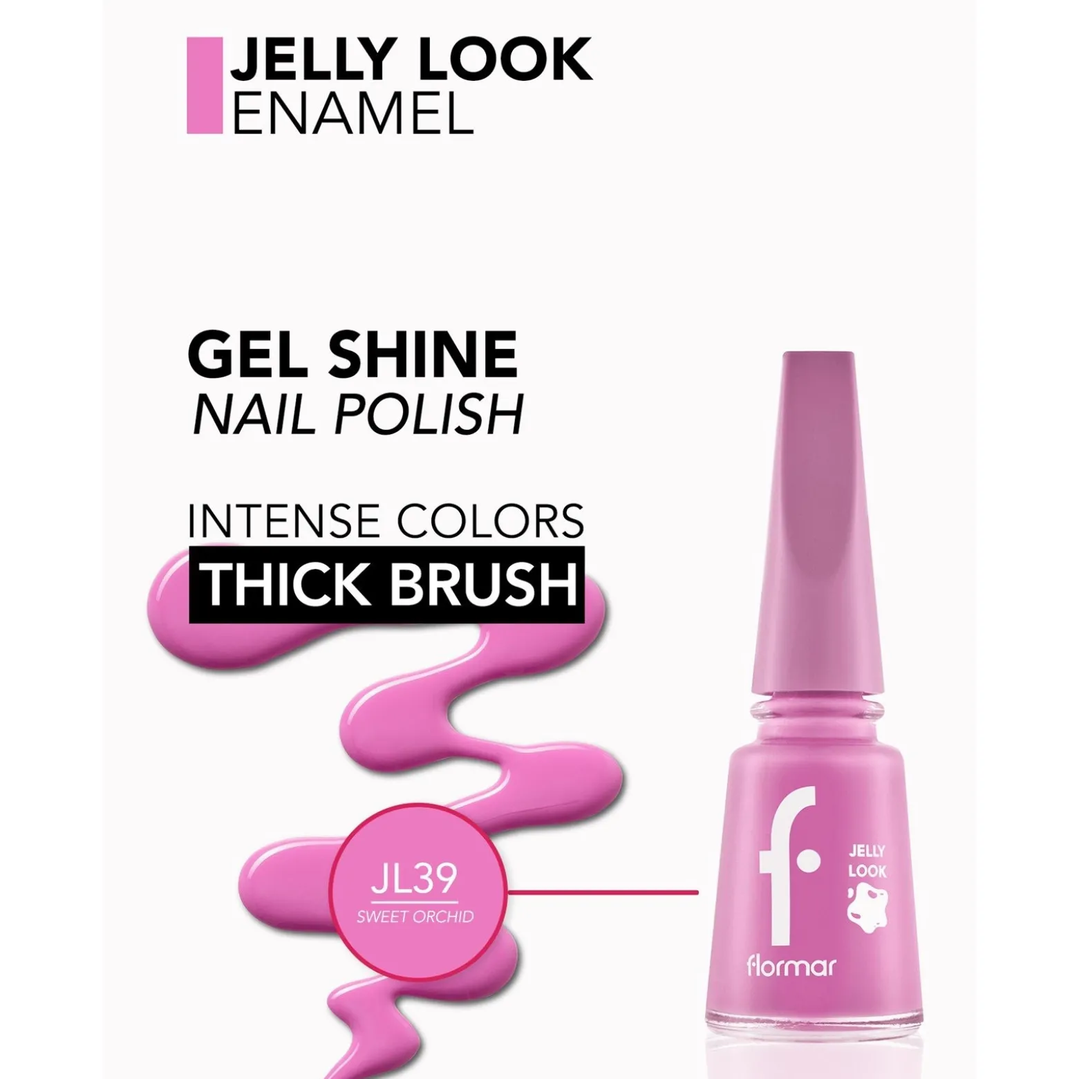 Flormar Jelly Look Nail Enamel 39 Sweet Orchid 11ml (0.37floz)