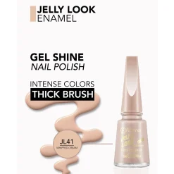 Flormar Jelly Look Nail Enamel 41 Whipped Cream 11ml (0.37floz)
