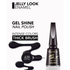 Flormar Jelly Look Nail Enamel 50 Purple Rain 11ml (0.37floz)
