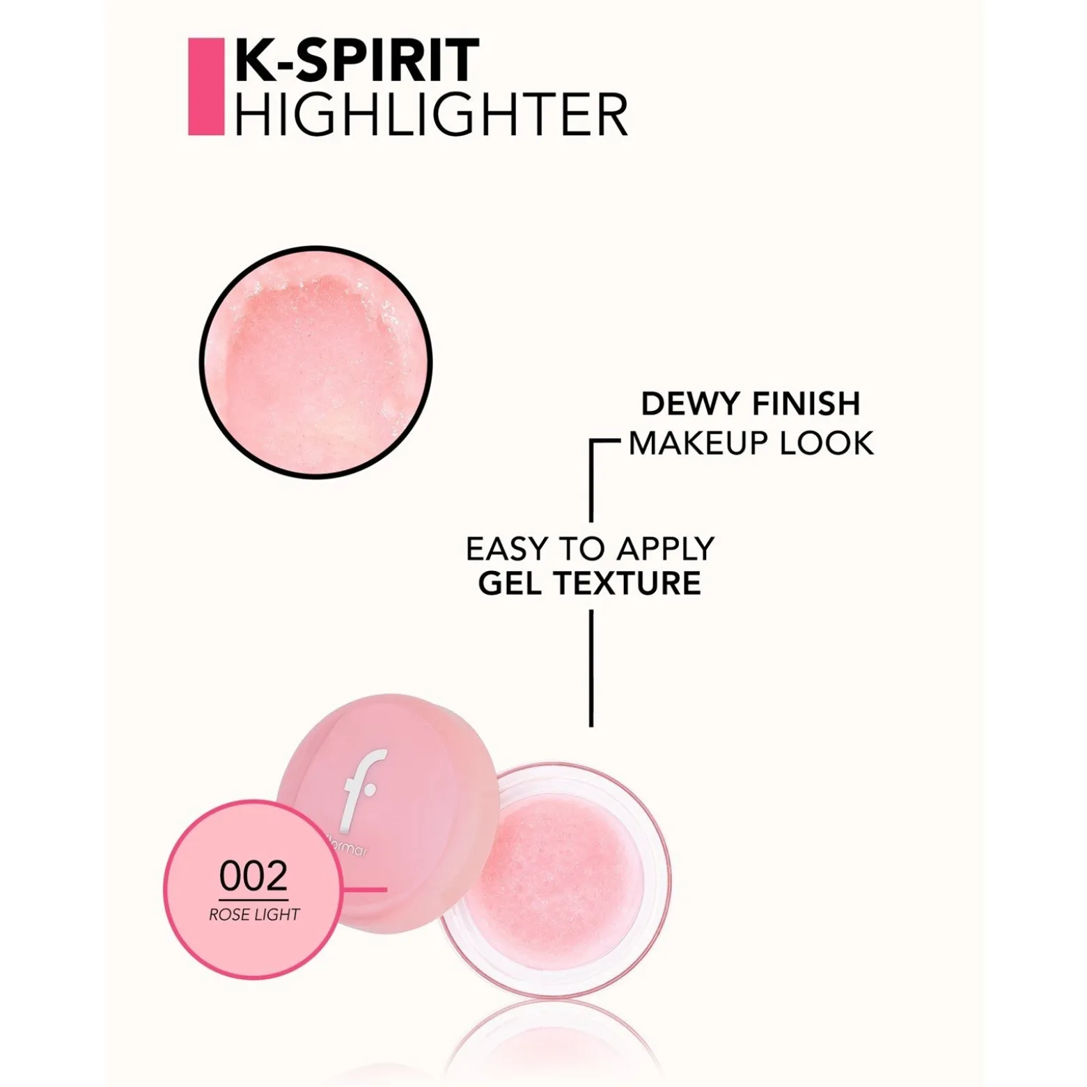 Flormar K-Spirit Glass Highlighter 002 Rose Light 5g (0.17oz)