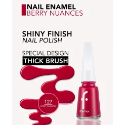 Flormar Nail Enamel 127 Berry Nuances 11ml (0.37floz)
