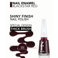 Flormar Nail Enamel 352 Blackstar Red 11ml (0.37floz)