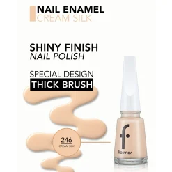 Flormar Nail Enamel 246 Cream Silk 11ml (0.37floz)