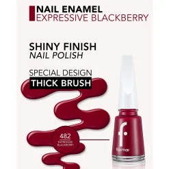 Flormar Nail Enamel 482 Expressive Blackberry 11ml (0.37floz)