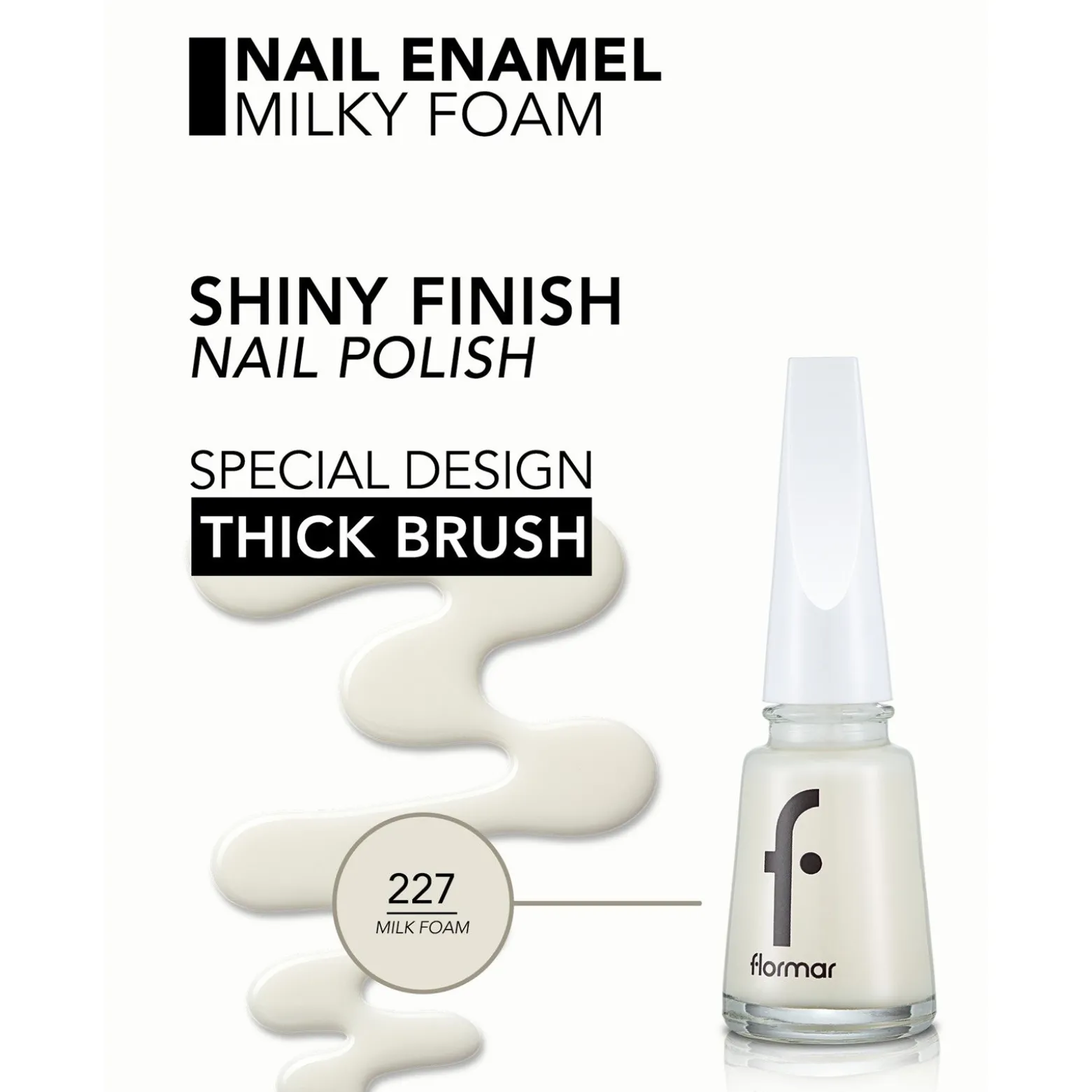 Flormar Nail Enamel 227 Milk Foam 11ml (0.37floz)