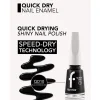 Flormar Quick Dry Nail Enamel 10 Black Minimalism 11ml (0.37floz)