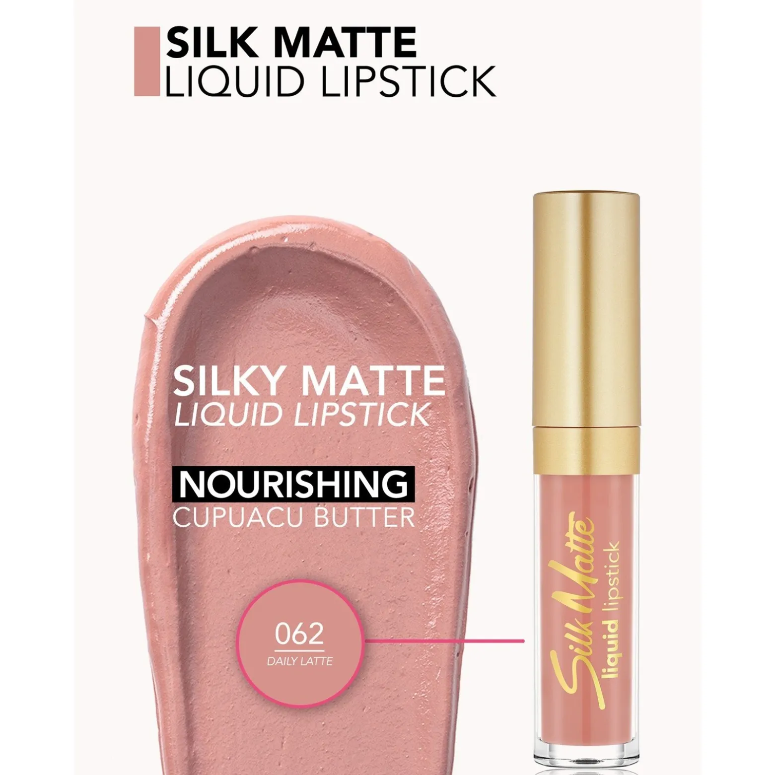 Flormar Silk Matte Liquid Lipstick 62 Daily Latte 4.5ml (0.15floz)