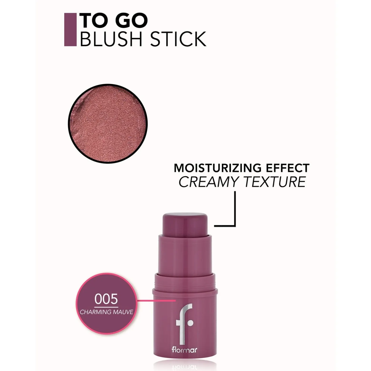 Flormar To Go Blusher Stick 05 Charming Mauve 4g (0.14oz)