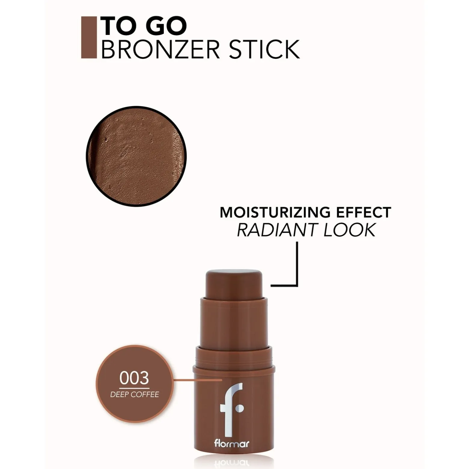 Flormar To Go Bronzer Stick 03 Deep Coffee 4.5g (0.16oz)
