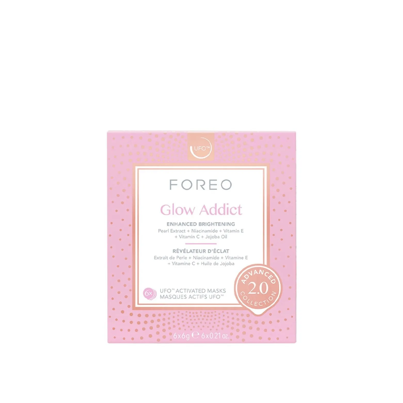FOREO UFO™ Activated Facial Mask Glow Addict 2.0 6x6g (0.21oz x6)