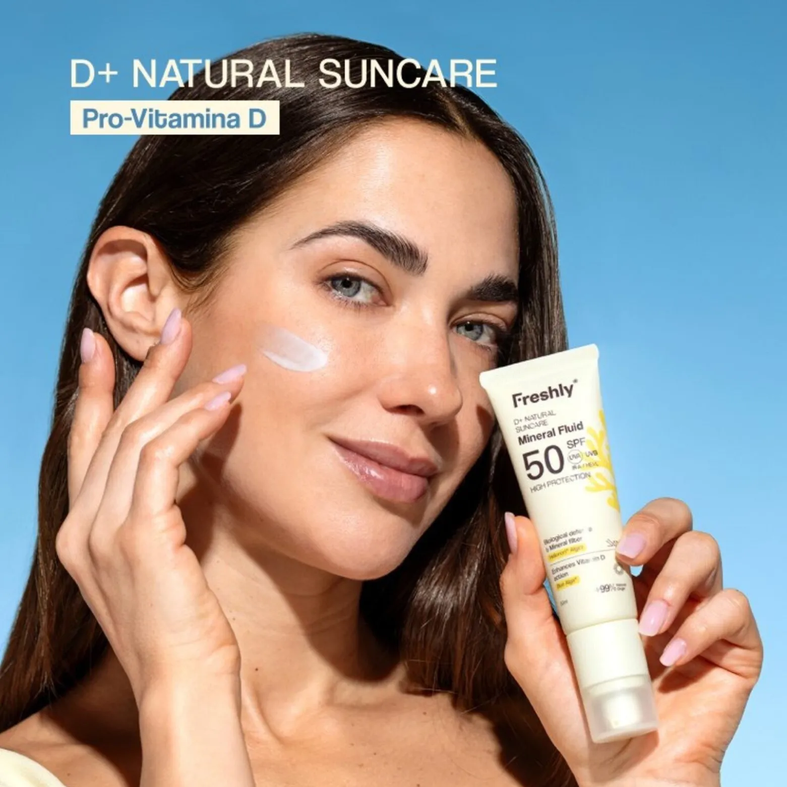 Freshly Cosmetics D+ Natural Suncare Mineral Fluid Sunscreen SPF50 50ml (1.69floz)