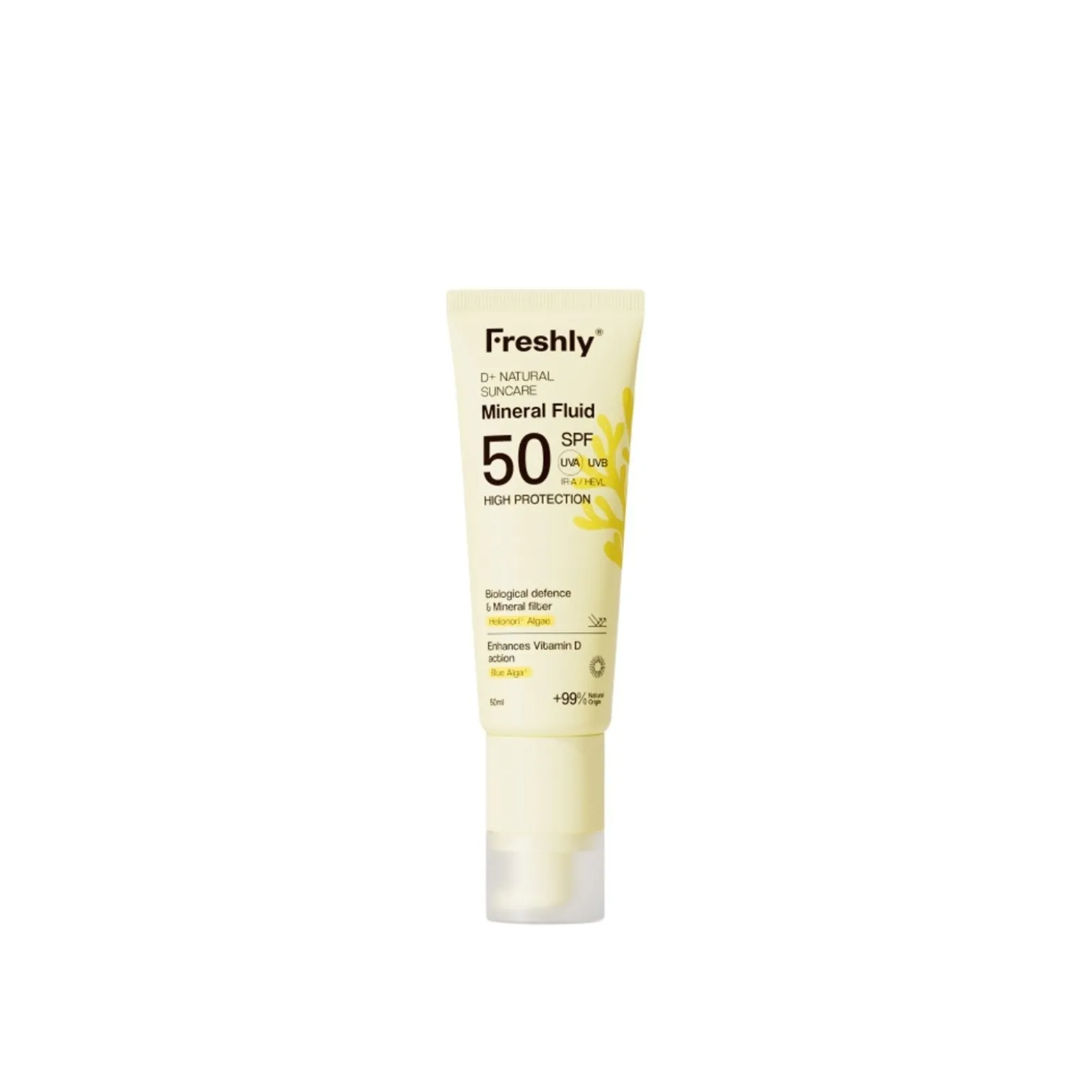 Freshly Cosmetics D+ Natural Suncare Mineral Fluid Sunscreen SPF50 50ml (1.69floz)