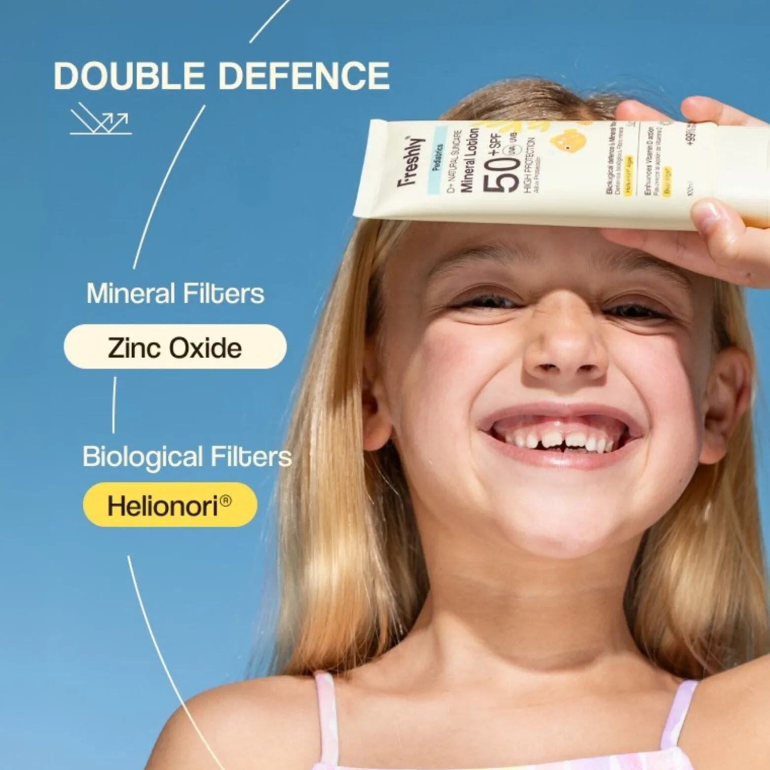 Freshly Cosmetics Pediatrics D+ Natural Suncare Mineral Lotion SPF50+ 100ml (3.38floz)