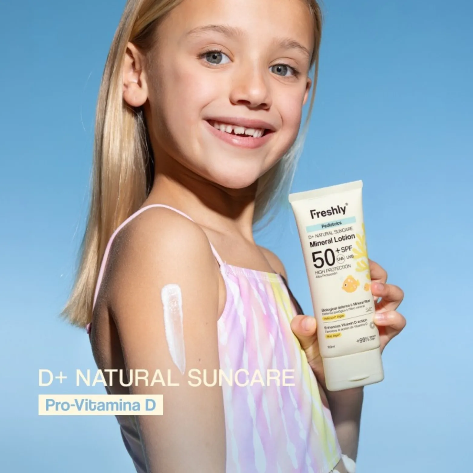 Freshly Cosmetics Pediatrics D+ Natural Suncare Mineral Lotion SPF50+ 100ml (3.38floz)