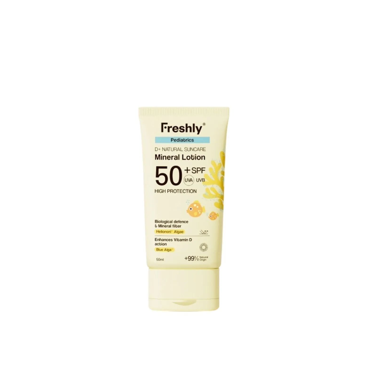Freshly Cosmetics Pediatrics D+ Natural Suncare Mineral Lotion SPF50+ 50ml (1.69floz)
