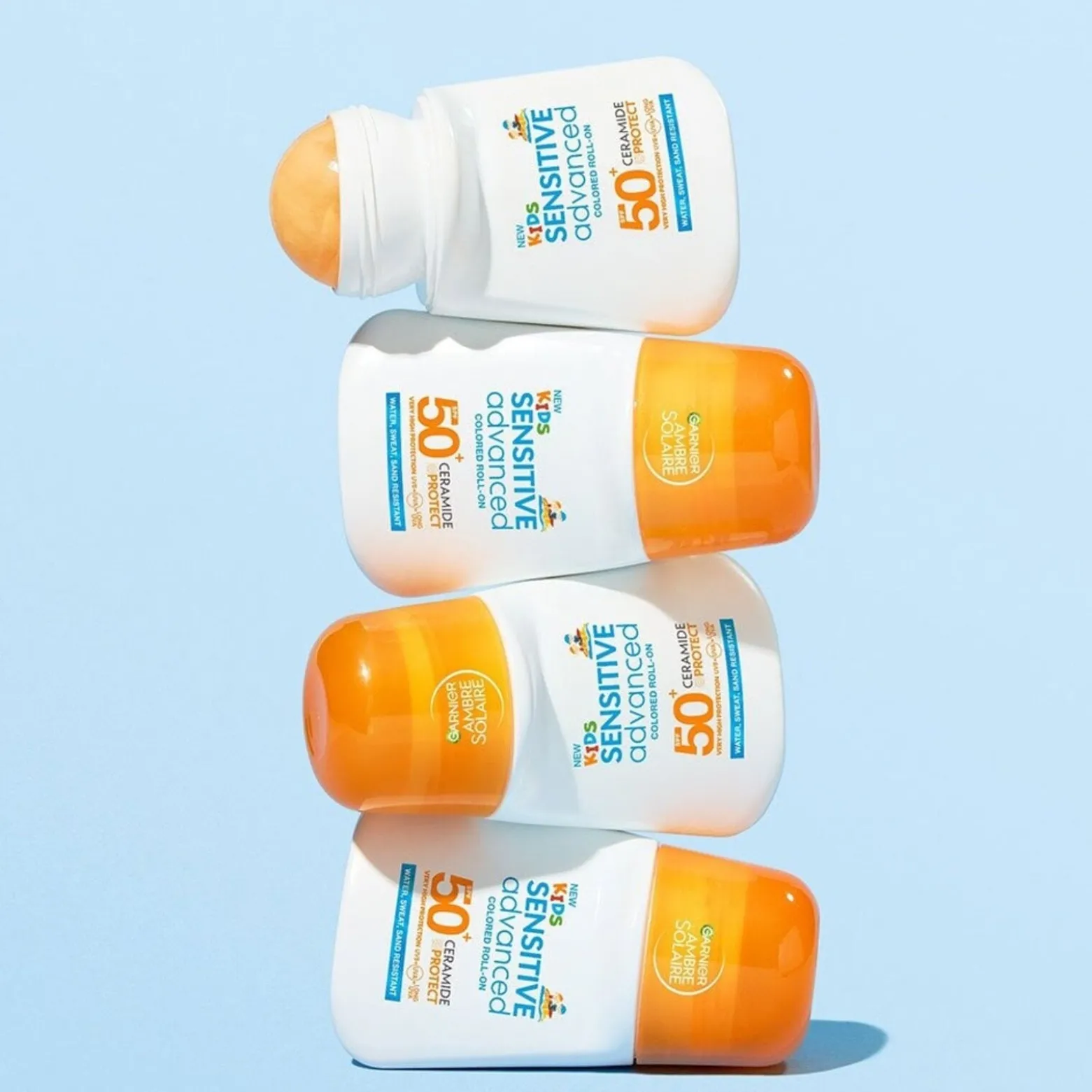 Garnier Ambre Solaire Kids Advanced Sensitive Colored Roll-On SPF50+ 50ml (1.69floz)