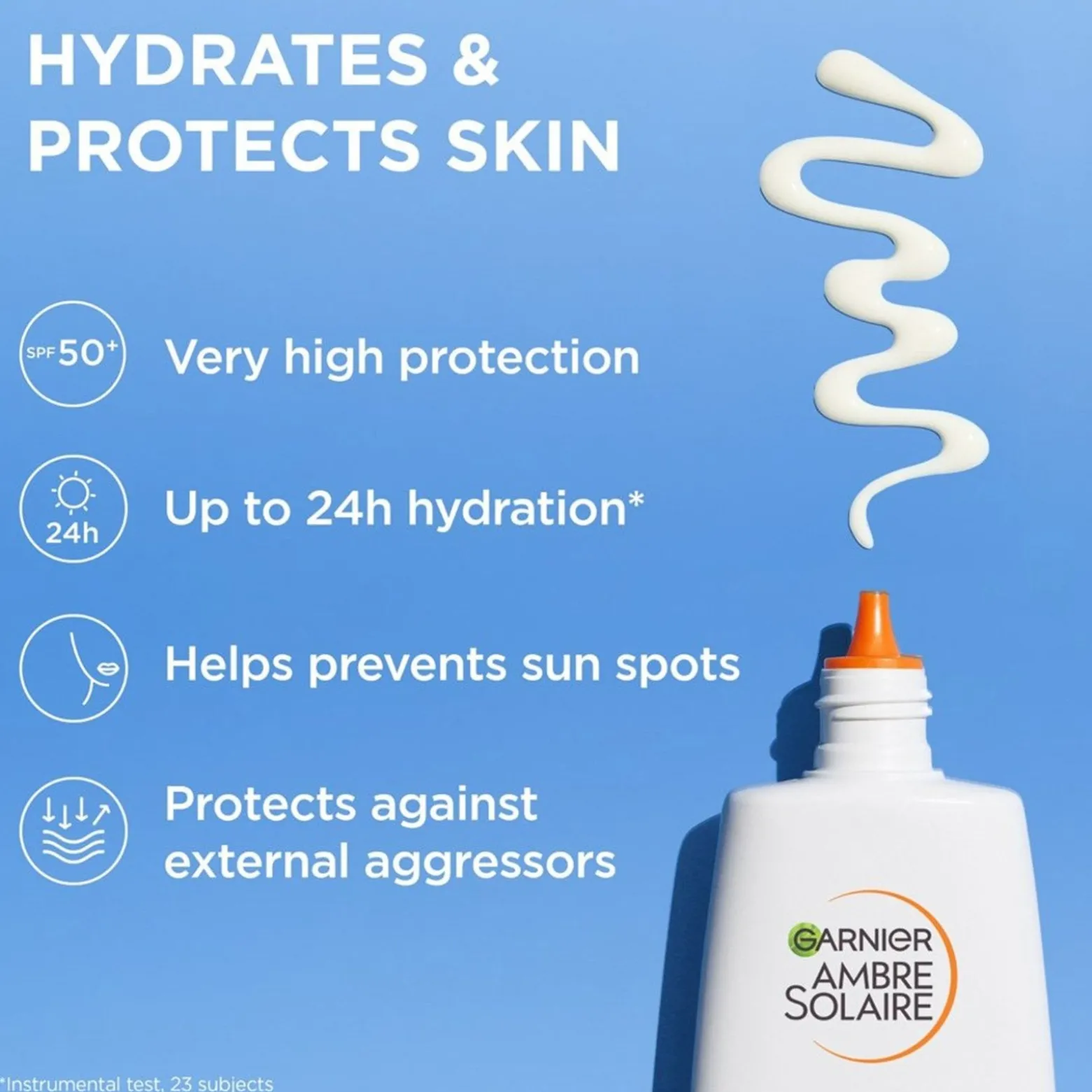 Garnier Ambre Solaire Super UV Hyaluronic Acid Hydrating Fluid SPF50+ Sunscreen 40ml (1.35floz)