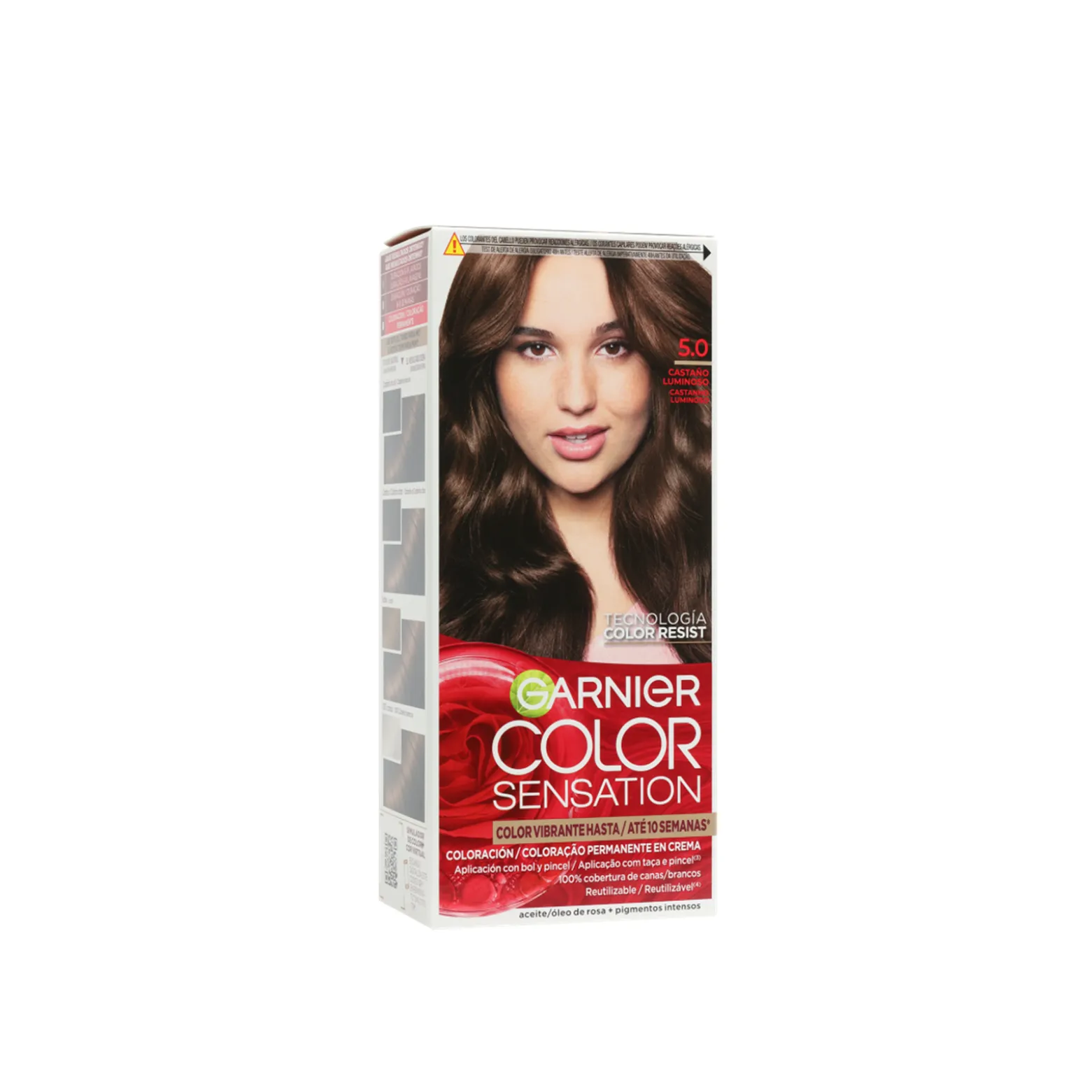 Garnier Color Sensation Permanent Hair Dye 5.0 Luminous Brown