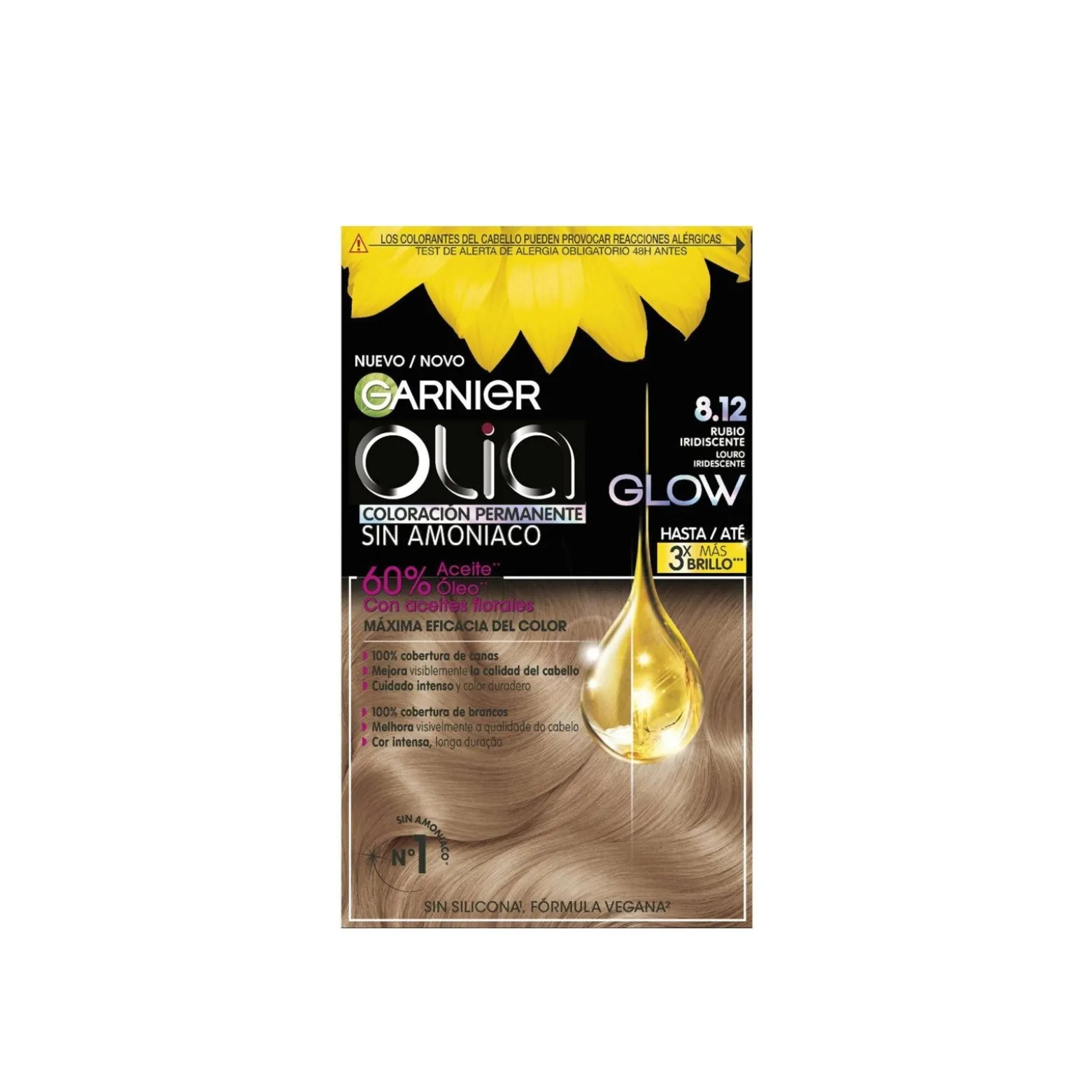 Garnier Olia Permanent Hair Dye 8.12 Iridescent Blonde
