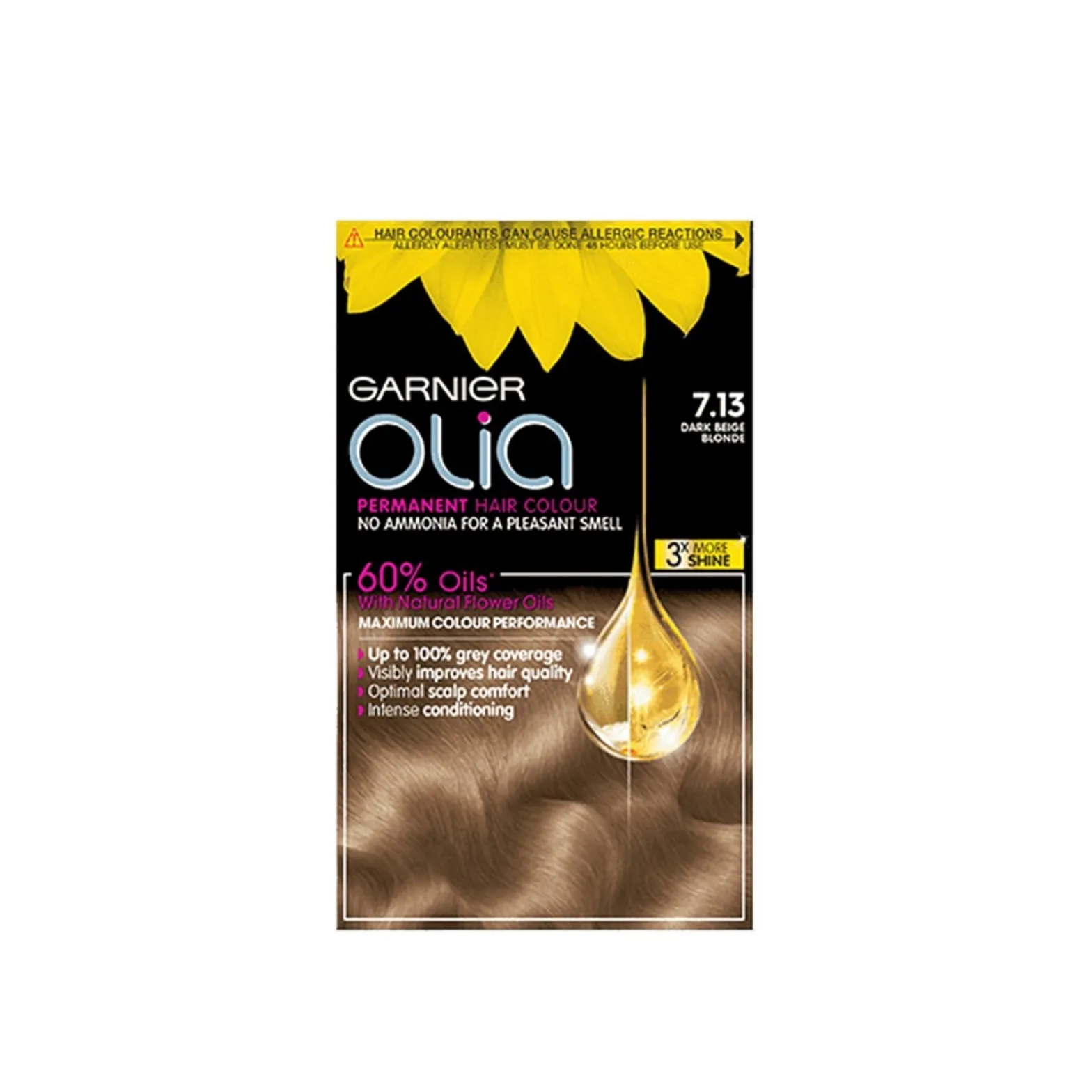 Garnier Olia Permanent Hair Dye 7.13 Dark Beige Blonde