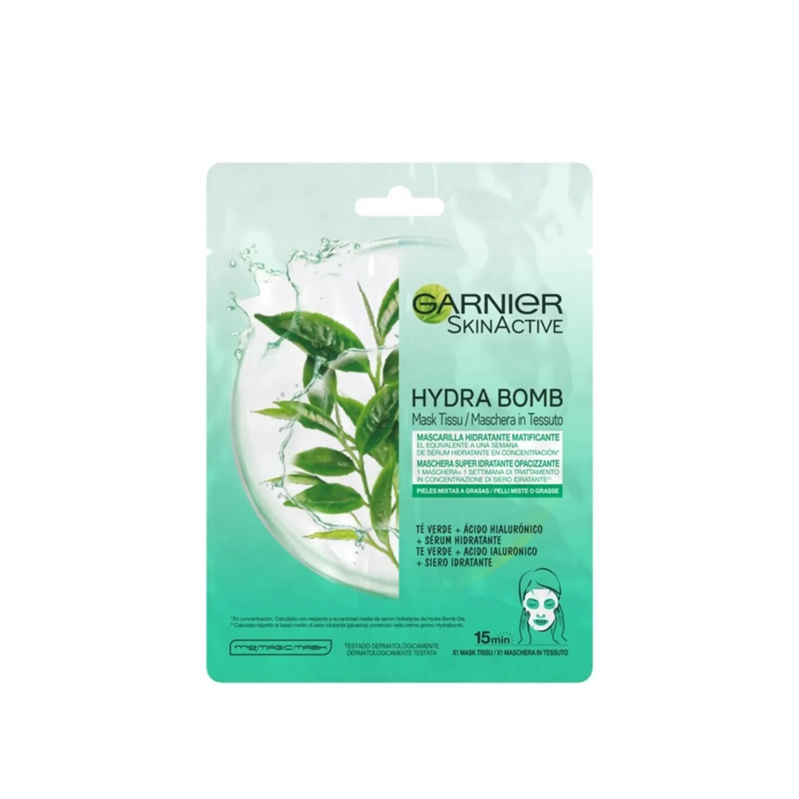 Garnier Skin Active Moisture Bomb Sheet Mask Green Tea 28g (0.99oz)